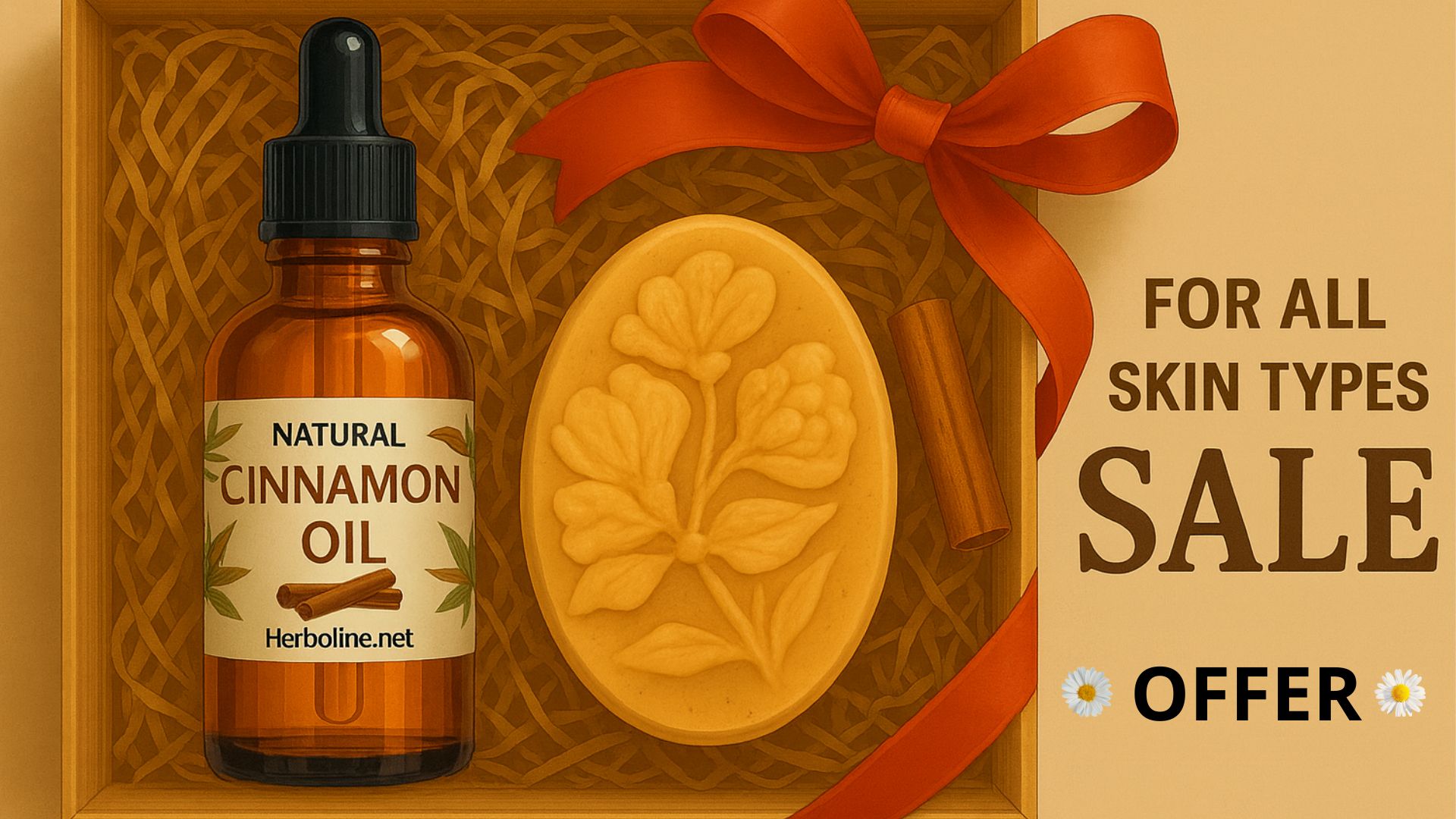 Cinnamon oil and soap gift box offer