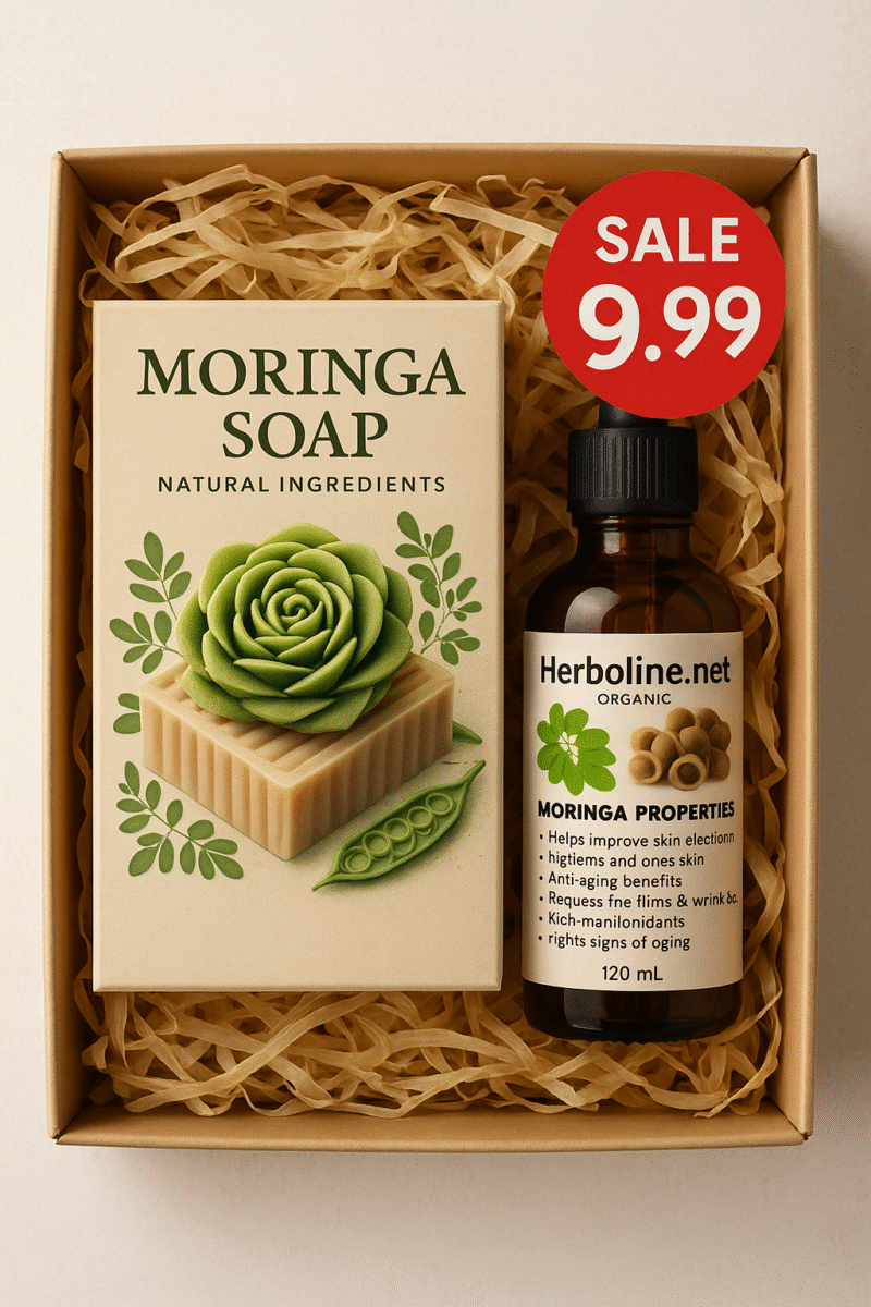 caja de regalo del JABON DE MORINGA Y EL ACEITE